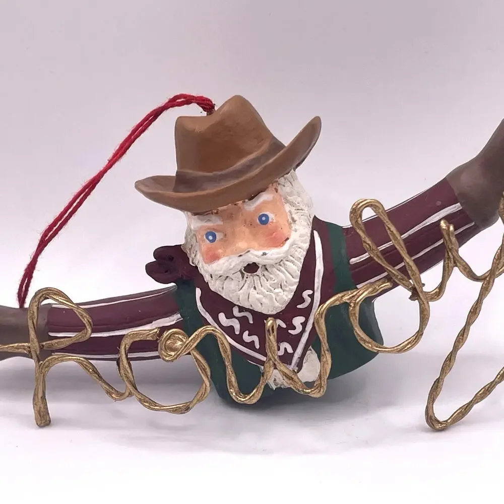 Cowboy‎ Santa Howdy Christmas Ornament